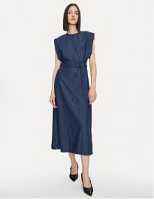 Sukienka jeansowa United Colors Of Benetton niebieska 4PMVDV084  Regular Fit