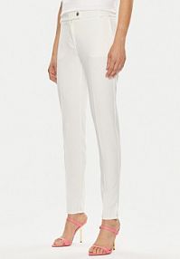 Spodnie eleganckie Rinascimento białe damskie Materiałowe