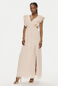 Sukienka koktajlowa Rinascimento beżowa 