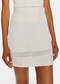 Spódnica mini United Colors Of Benetton biała 1594D001E  Regular Fit