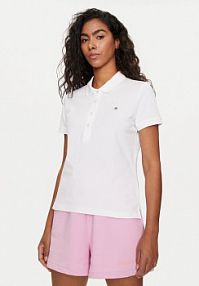 Koszulka polo Gant biała damska 