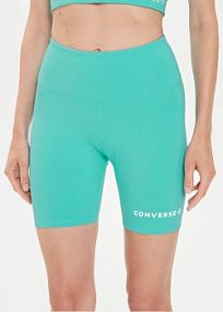 Szorty sportowe Converse niebieskie W Wordmark Bike Short 10024539-A12  Skinny Fit