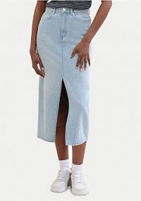 Spódnica jeansowa Tom Tailor Denim niebieska Tom Tailor