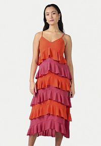 Sukienka letnia YAS pomarańczowa 