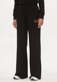 Spodnie eleganckie EA7 Emporio Armani czarne damskie Materiałowe