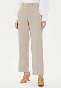 Spodnie eleganckie Karen by Simonsen szare damskie Materiałowe