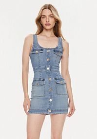Sukienka jeansowa Elisabetta Franchi niebieska 