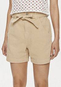 Szorty United Colors Of Benetton beżowe damskie Materiałowe