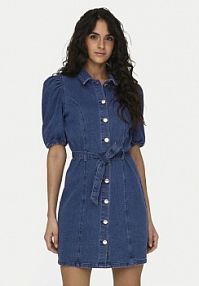 Sukienka jeansowa ONLY niebieska Vibbe 15304123  Regular Fit