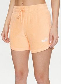 Szorty sportowe Puma pomarańczowe Ess Elevated 677946  Regular Fit
