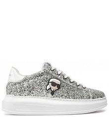 Sneakersy KARL LAGERFELD srebrne damskie