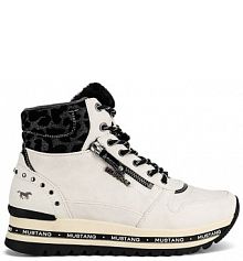 Botki Mustang białe damskie