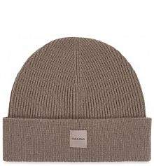 Czapka zimowa Calvin Klein beżowa damska