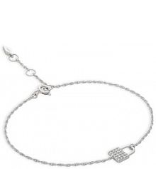 Bransoletka Fossil srebrna