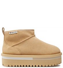 Śniegowce Tommy Jeans beżowe damskie