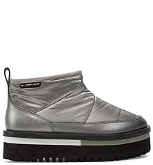 Śniegowce Tommy Jeans srebrne damskie