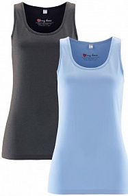 Tank top ze stretchem (2 szt. w opak.)  damski Bonprix