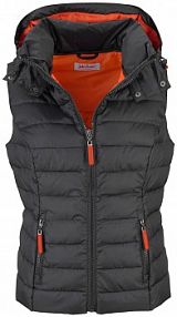 Kamizelka pikowana z kapturem  damska Bonprix