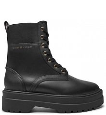 Trapery Tommy Hilfiger czarne damskie