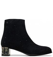 Botki na obcasie GOE czarne