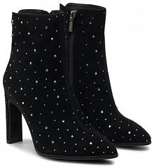 Botki na obcasie GOE czarne