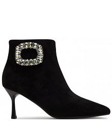 Botki na obcasie GOE czarne