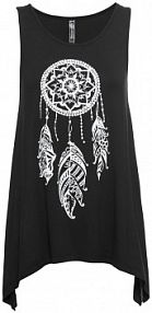 Długi top z miękkiej wiskozy  damski Bonprix