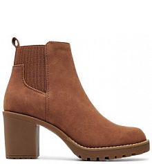 Botki na obcasie ONLY Shoes brązowe