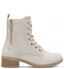 Botki na obcasie Mustang białe