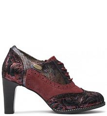 Półbuty na obcasie Laura Vita bordowy