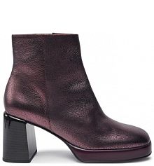 Botki na obcasie Hispanitas bordowy