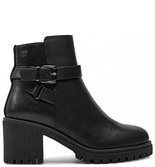 Botki na obcasie Refresh czarne