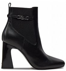 Botki na obcasie KARL LAGERFELD czarne