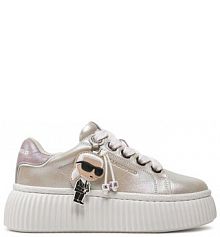 Sneakersy KARL LAGERFELD srebrne damskie