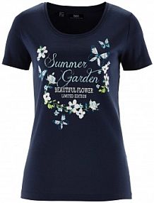 Shirt bawełniany, krótki rękawy  damski Bonprix