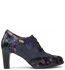 Półbuty na obcasie Laura Vita granatowe