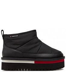 Śniegowce Tommy Jeans czarne damskie