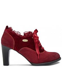 Półbuty na obcasie Laura Vita czerwone