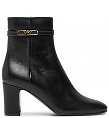 Botki na obcasie Emporio Armani czarne