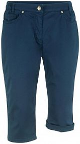 Bermudy bawełniane z elastycznym paskiem  damskie Bonprix