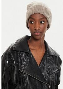 Czapka zimowa Calvin Klein beżowa damska