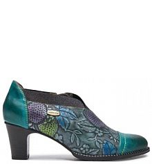 Półbuty na obcasie Laura Vita niebieskie