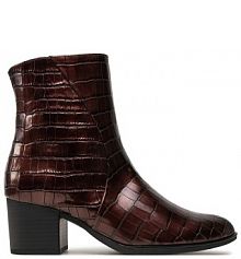 Botki na obcasie Gabor bordowy