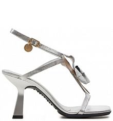 Sandały na obcasie Hispanitas srebrne