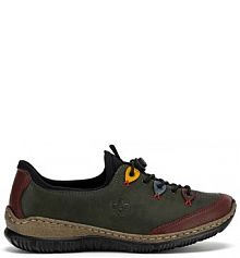 Półbuty Rieker zielone damskie