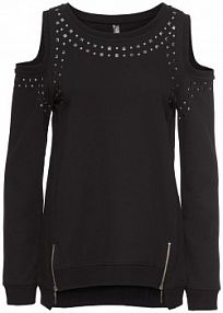 Bluza z wycięciami i ćwiekami  damska Bonprix