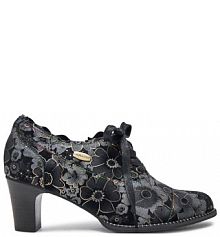 Półbuty na obcasie Laura Vita czarne