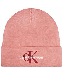 Czapka zimowa Calvin Klein różowa damska