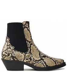 Botki na obcasie ONLY Shoes beżowe