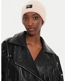 Czapka zimowa Calvin Klein różowa damska